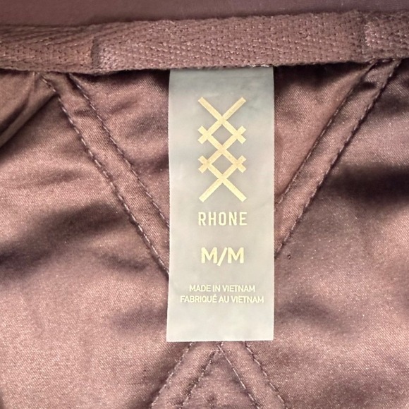 Rhone Alpine Jacket Brown Berry Quilted Satin Mock Neck Full Zip Womens Medium - Picture 5 of 10
